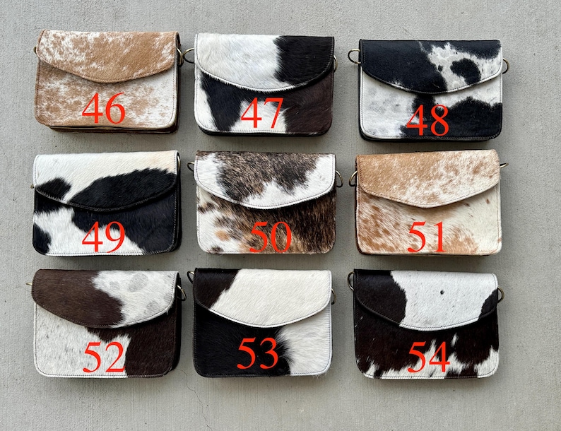 Cowhide Purse Leather Crossbody Western Rodeo Festival Bag Hair on Cowgirl Gifts for Her