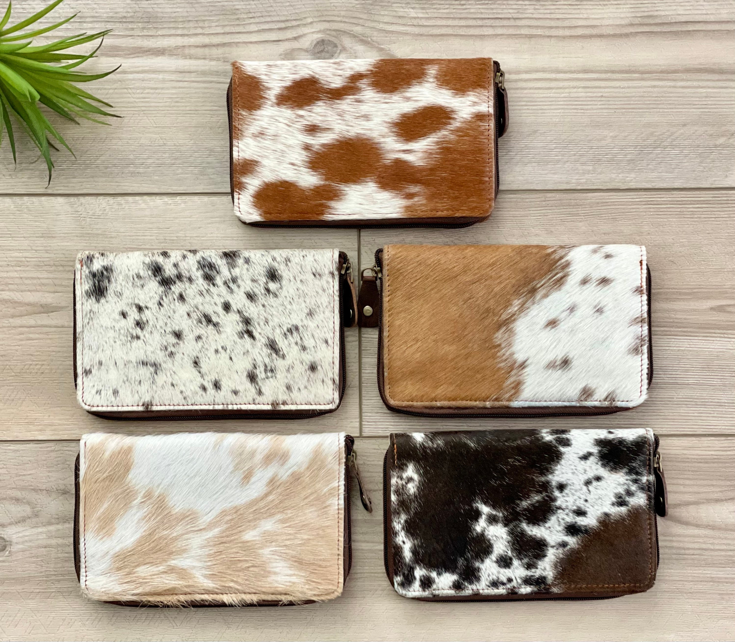 Chemicus Zuinig Sinds Cowhide Wallet for Women Real Leather Zip Continental Purse - Etsy België