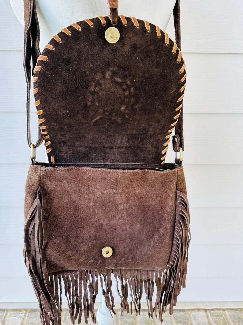 Cowhide Bag Rodeo Crossbody Purse Turquoise & Fringe Western Handbag