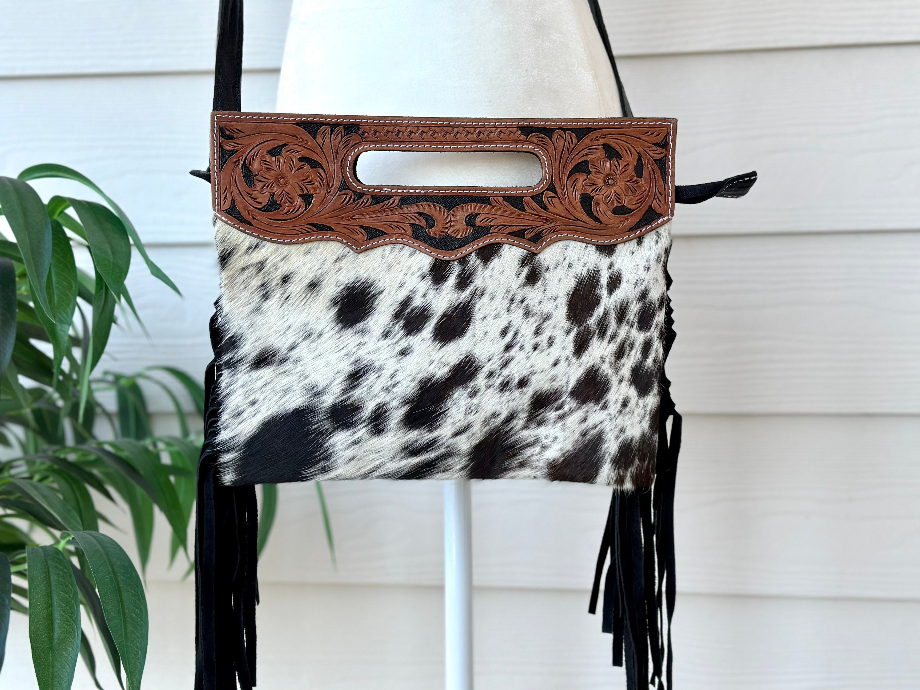 Cowprint Crossbody Bag  NWT Faux Leather Western Boho Animal Print Purse -  $37 (62% Off Retail) - From Cristina