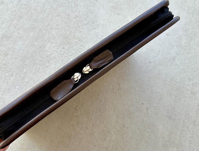 Real Hair on Cowhide Hand Tooled Leather Folio Case Portfolio Organizer in Dark Brown Western Corporate Gifts