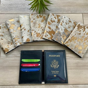Rundleer Paspoorthouder Portemonnee Hoesje Travel Gold Beige Acid Wash