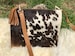 Real Cowhide Purse Crossbody Bag Western Handbag Wallet Clutch Black Brown Leather Fur Gift Ideas for Her 