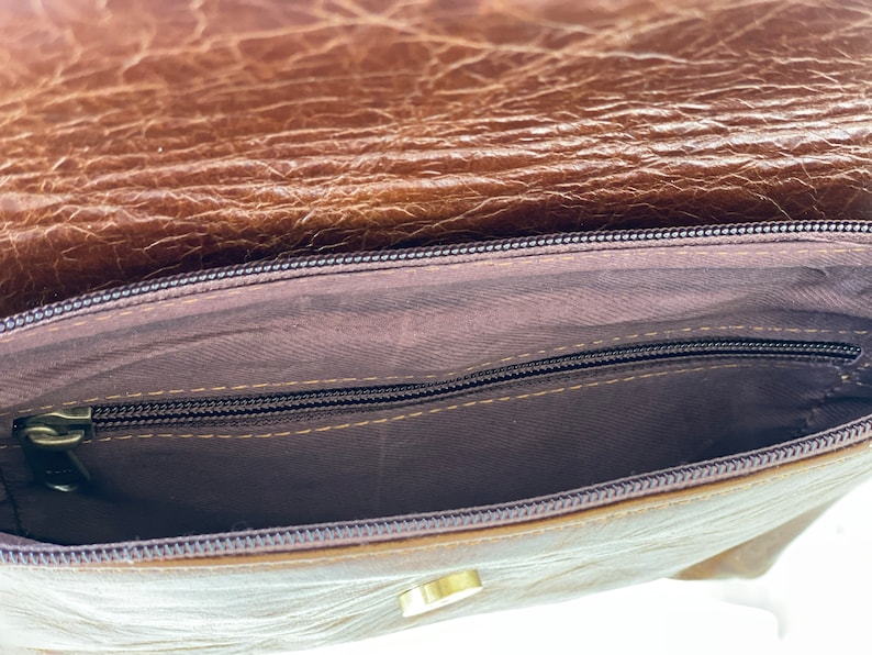Cowhide Leather Western Crossbody Purse Handbag Clutch Bag Brown Cow Hide | Cowgirl Gifts