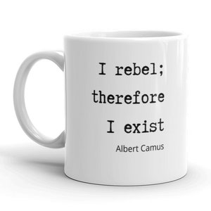 Citazione di Albert Camus - Citazioni famose sulla tazza - Stile Descarti autoilluminazione - Regalo per filosofo - Tazza per mamma papà - Regalo per laureato