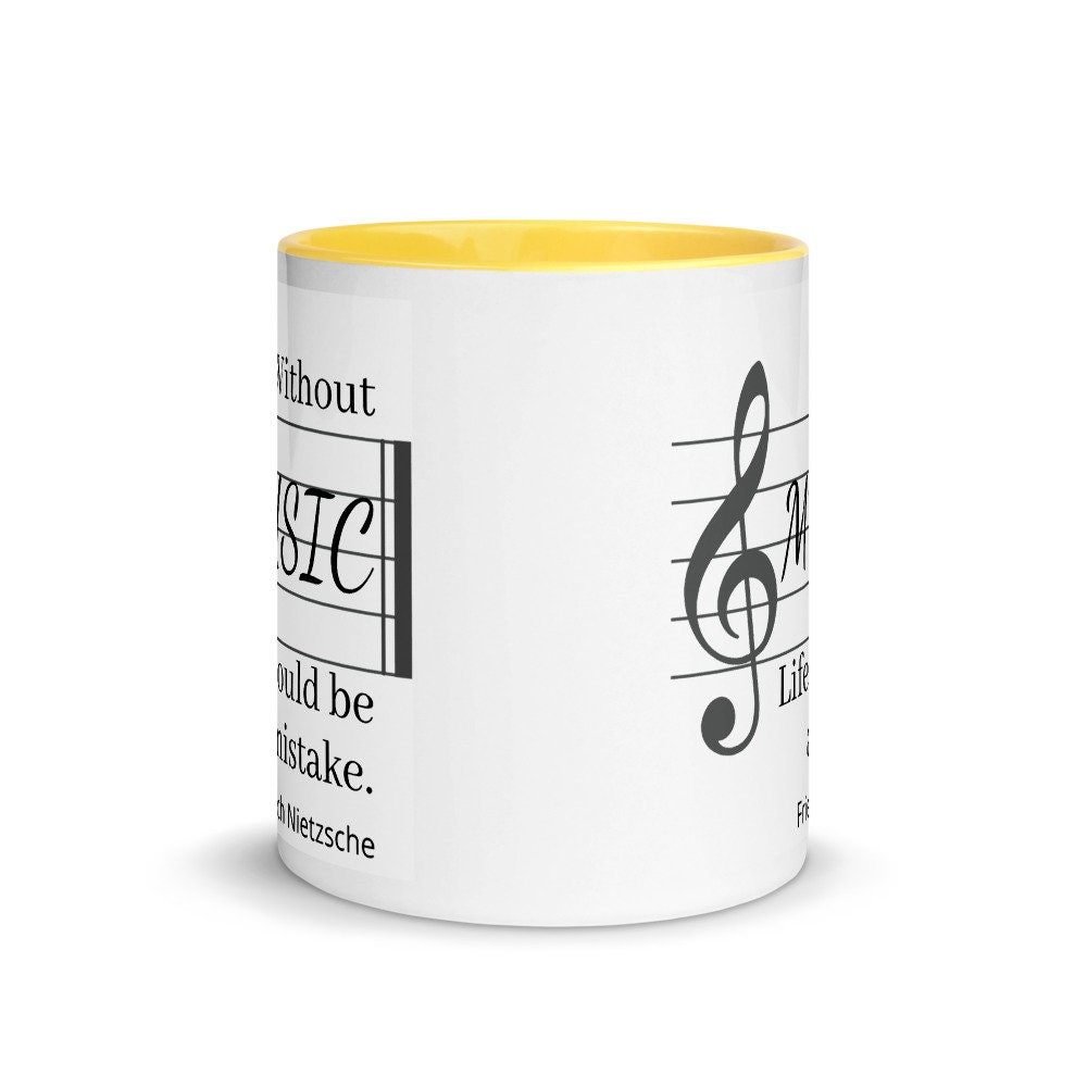 Muziek is het leven Nietzsche citaat Nieuwigheid koffie Etsy