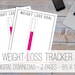 Weight Loss Tracker Printable, Weight Loss Thermometer, Weight Loss ...