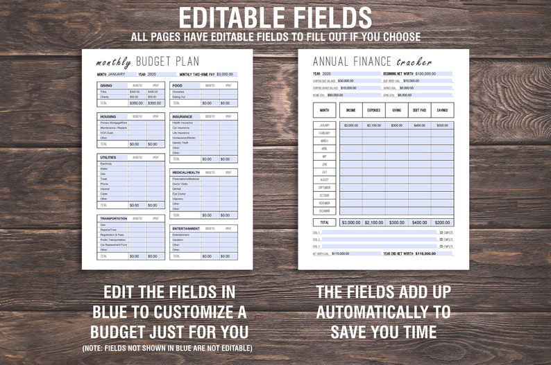 Finance Planner Bundle Printable, Budget Planner, Debt Tracker, Financial Planner, Savings Tracker Bundle, Money Planner, Letter Size image 8