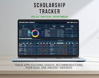 Beurzen, Beurzentracker, Donkere modus, Excel-spreadsheet, Tracker voor beurzenaanvragen, Beurzenorganizer, Hogeschool, Universiteit