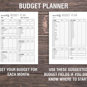 Finance Planner Bundle Printable, Budget Planner, Debt Tracker, Financial Planner, Savings Tracker Bundle, Money Planner, Letter Size image 3