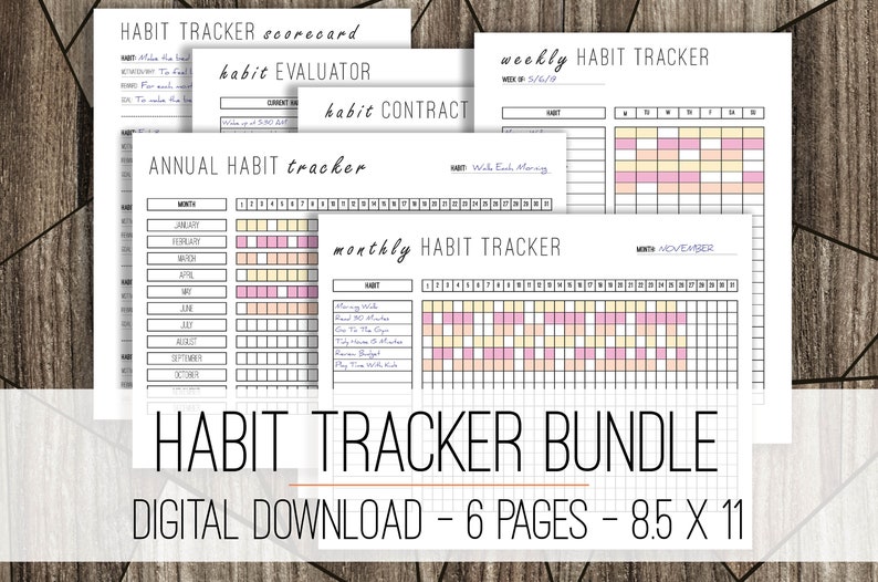 Routine Tracker Package deal, Routine Printable Log, Day-to-day Practices Planner, Weekly Behaviors, Printable Intent Tracker, Pattern Listing, Productiveness picture regarding Daily Habit Tracker Printable titled Behavior Tracker Offer, Routine Printable Log, Each day Patterns Planner, Weekly Routines, Printable Purpose Tracker, Practice List, Productiveness