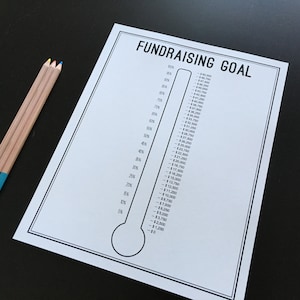 Fundraising Goal Tracker Printable, Fundraising Tracker, Donation ...