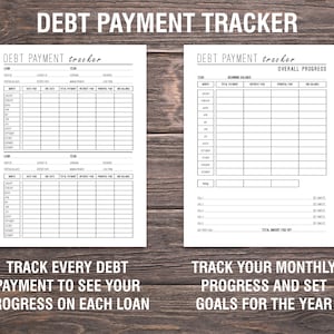 Finance Planner Bundle Printable, Budget Planner, Debt Tracker, Financial Planner, Savings Tracker Bundle, Money Planner, Letter Size image 4