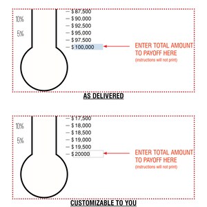 Debt Thermometer Tracker Printable, Debt Tracker, Debt Printable image 6