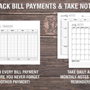 Finance Planner Bundle Printable, Budget Planner, Debt Tracker, Financial Planner, Savings Tracker Bundle, Money Planner, Letter Size image 6