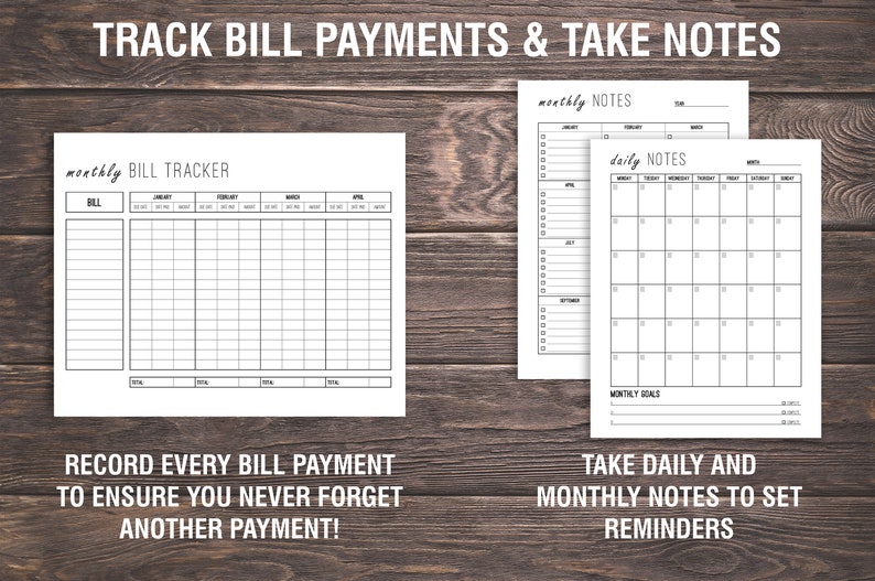 Finance Planner Bundle Printable, Budget Planner, Debt Tracker, Financial Planner, Savings Tracker Bundle, Money Planner, Letter Size image 6