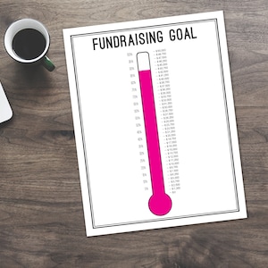 Fundraising Goal Tracker Printable, Fundraising Tracker, Donation ...