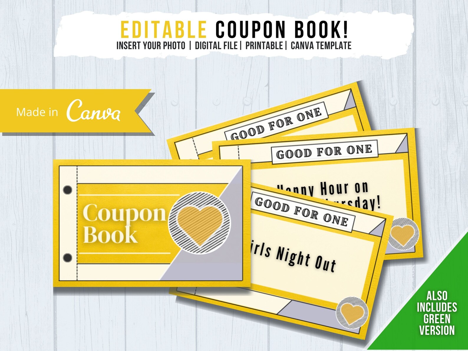 Coupon Book for Friends and Family, Editable Printable Coupons, Canva ...