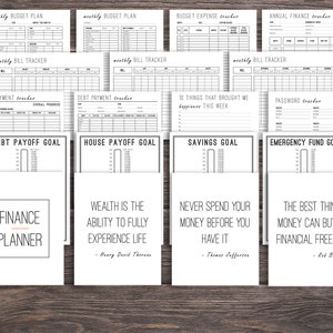 Finance Planner Bundle Printable, Budget Planner, Debt Tracker, Financial Planner, Savings Tracker Bundle, Money Planner, Letter Size image 2