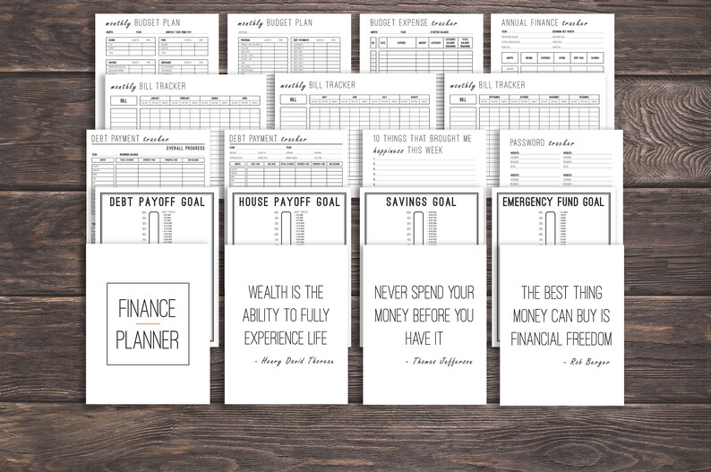 Finance Planner Bundle Printable, Budget Planner, Debt Tracker, Financial Planner, Savings Tracker Bundle, Money Planner, Letter Size image 2