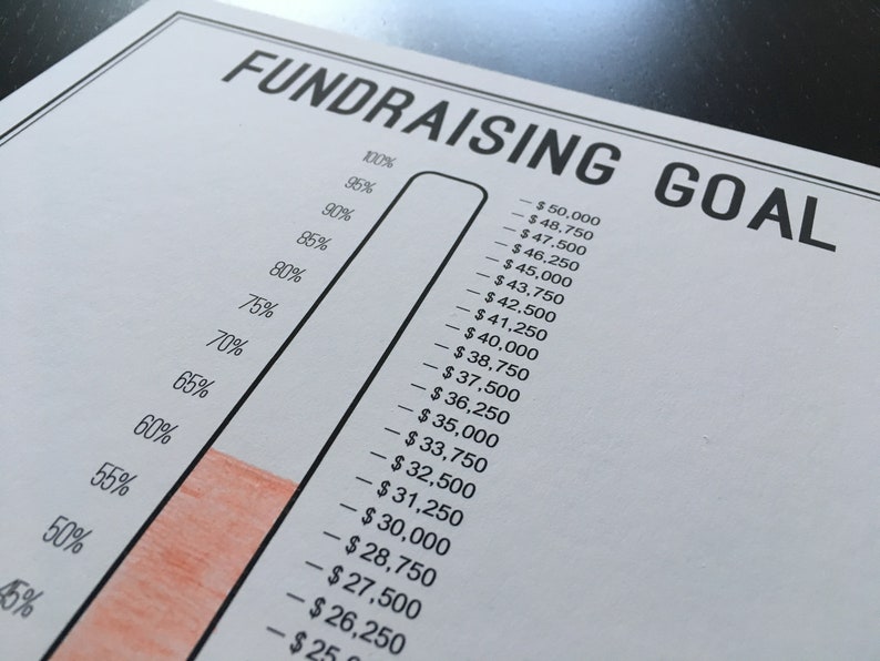 Fundraising Goal Tracker Printable Fundraising Tracker | Etsy