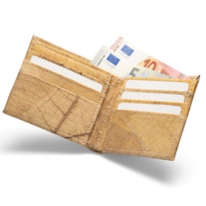 Veganes Portemonnaie aus Blattleder - FOLD LEAF