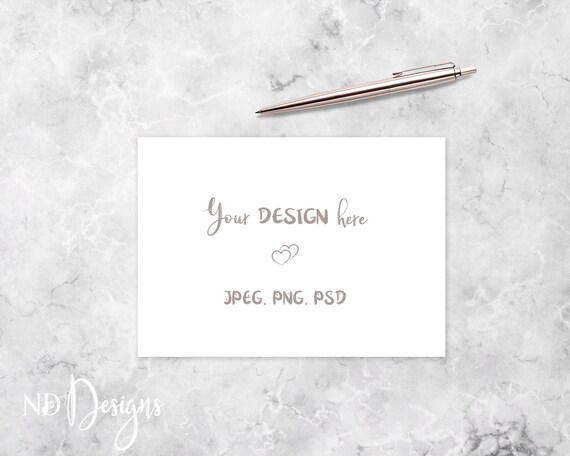5x7 Card Mockup Stationery Mockup And Or Invitation Mockup On