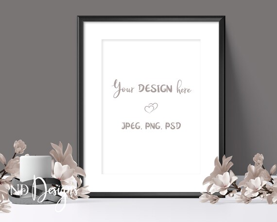 Black Frame Mockup Gives An Elegant Appeal Against A Black Frame Mockup Gives An Elegant Appeal Against A