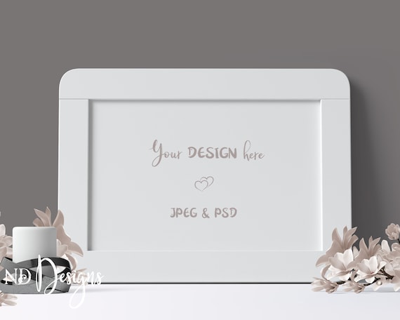 White Frame Mockup With Elegant Chic Appeal White