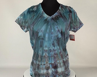 Ice Tie Dye V-neck T-Shirt- Your Pick! - Women's Size Large