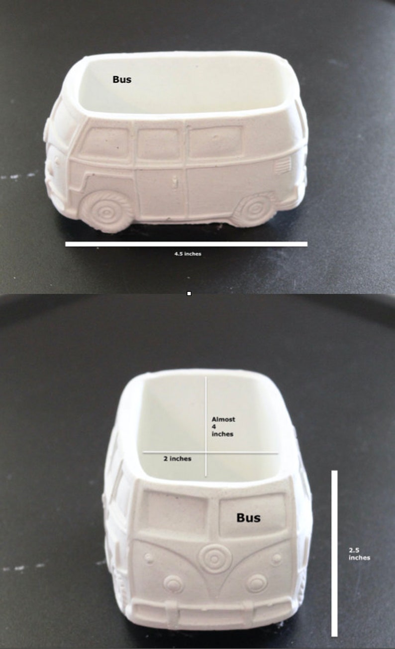 Hippie Bus Planter Tie Dye Planter Car Planter Pot With Drainage Hole Bus succulent planter Bus Planter