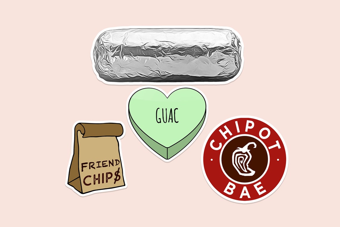 Chipotle Stickers Chipotle sticker pack Vine stickers Etsy