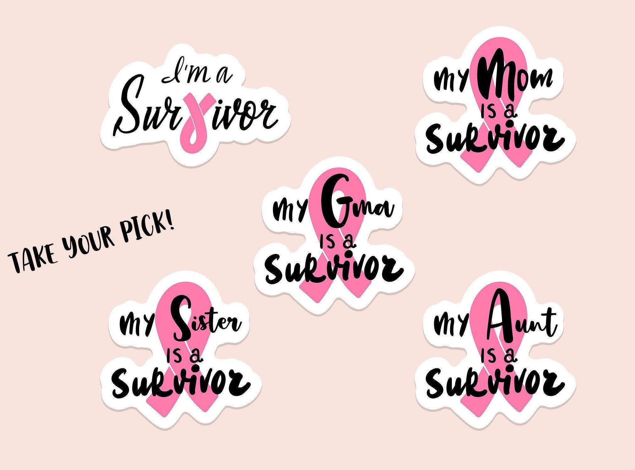 Breast Cancer Awareness Pink Ribbon Sticker Breast Cancer Etsy Breast Cancer Awareness Pink Ribbon Sticker Breast Cancer Etsy