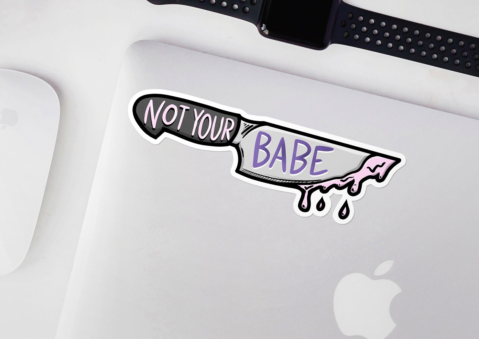 Pastel Goth Sticker I'm Not Your Babe Aesthetic Etsy