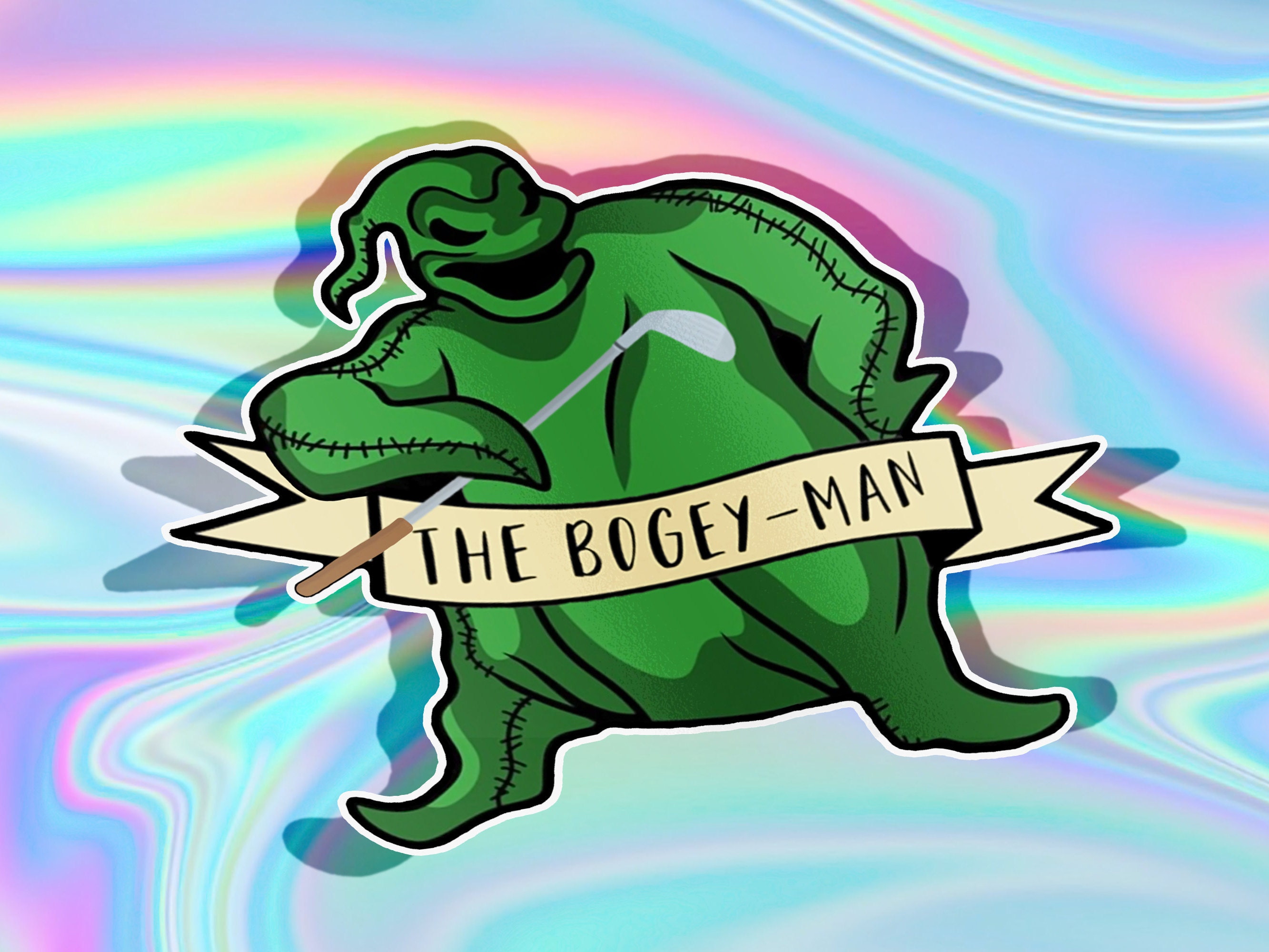 Golf Oogie Boogie Vinyl Sticker Funny Stickers Golf Etsy