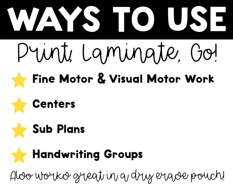 Printable Letter Formation Worksheets Low Prep Handwriting Etsy