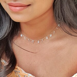 Drop choker necklace clearance