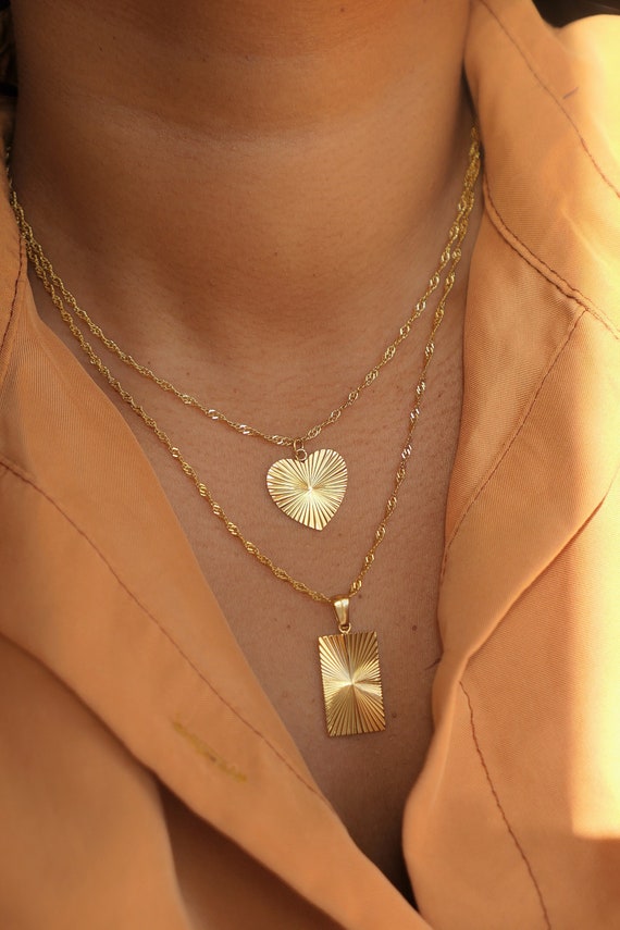 Waterproof Pendant Necklace Gold Waterproof Necklace Gold Heart
