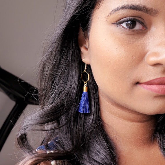 Gold plated hotsell tassel earrings
