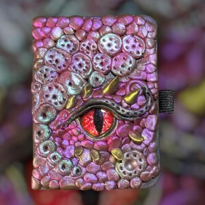 Handmade Polymer Clay Dragon Notebook – A7 Mini Journal – Fantasy Gift for Writers & Dreamers
