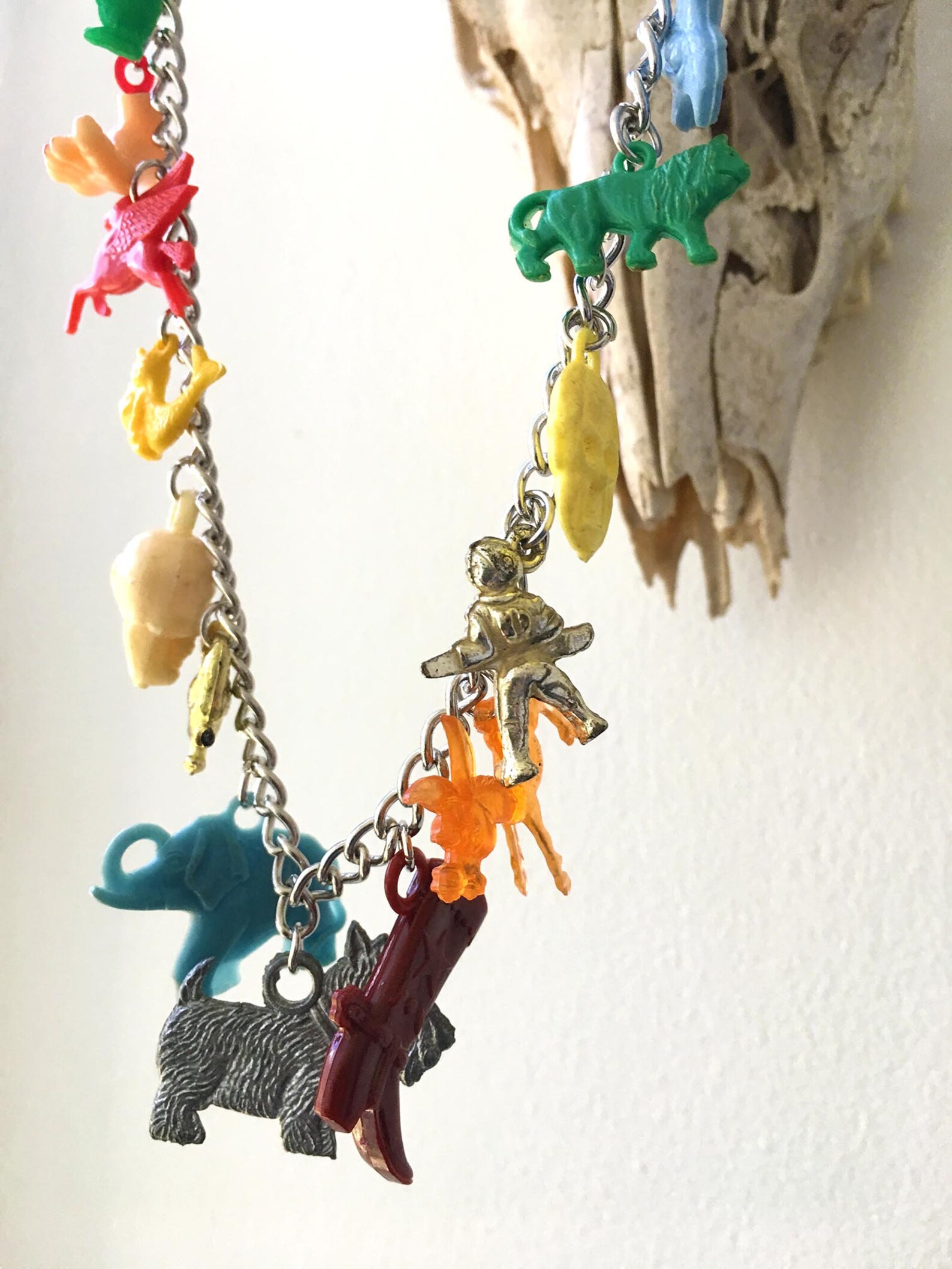 Cracker Jack Necklace Vintage Collectable Charms 1920's 1950's Fashion