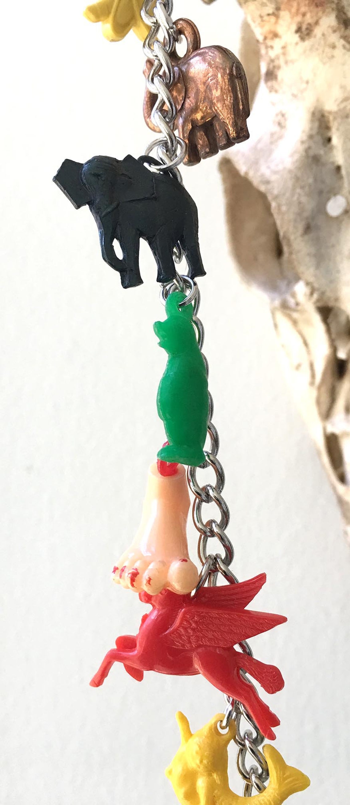 Cracker Jack Necklace Vintage Collectable Charms 1920's 1950's Fashion