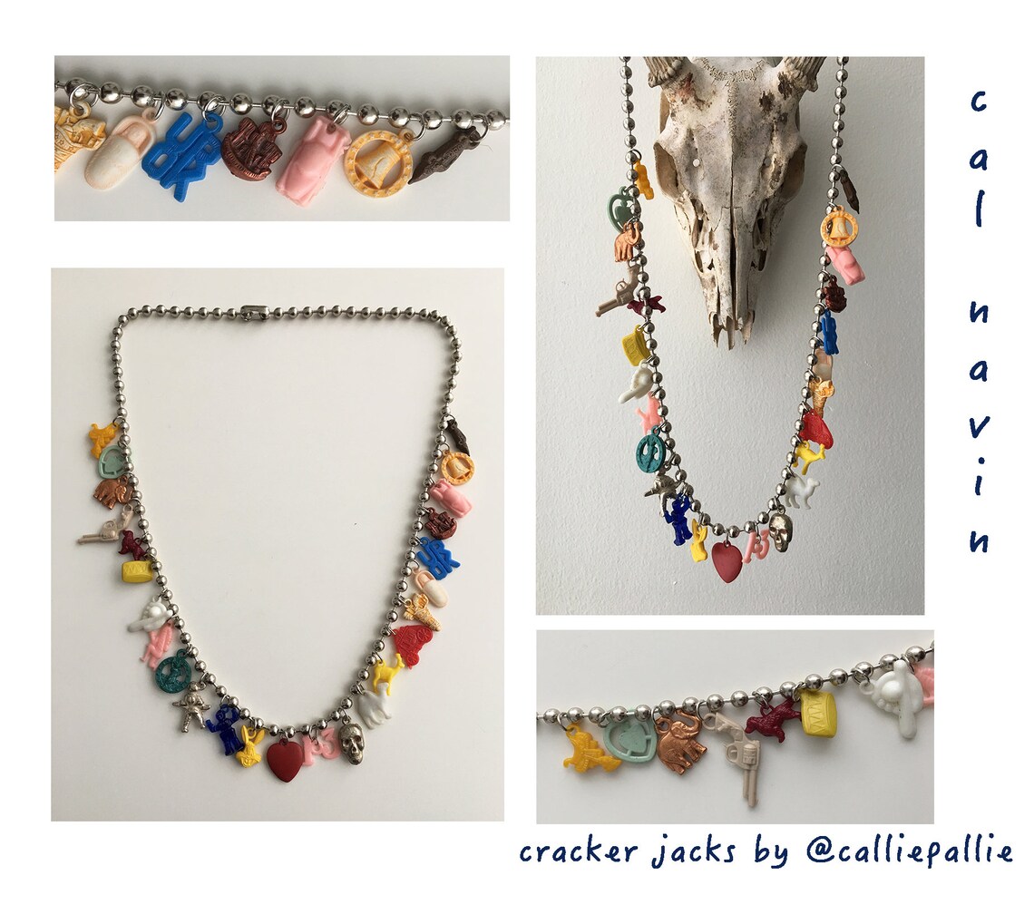 Cracker Jack Necklace Vintage Collectable Charms 1920's 1950's 60's