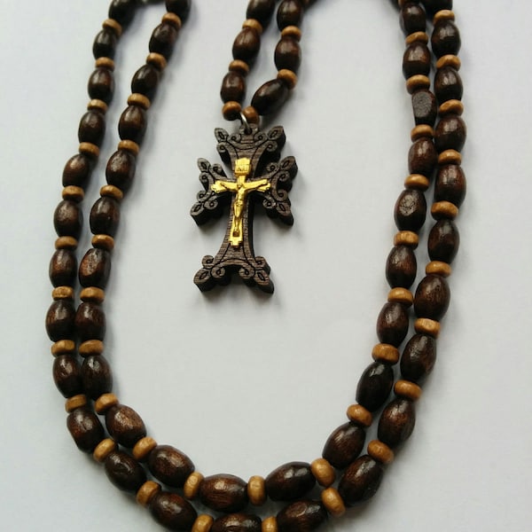 Armenian Cross, Christian cross, Wooden Necklace, Armenian Best Gift