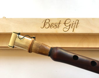 Armenian Duduk, Best Gifts Duduk, Pro Duduk - 1 Reed - Key A Duduk - Wooden Case free gift Playing Instruction