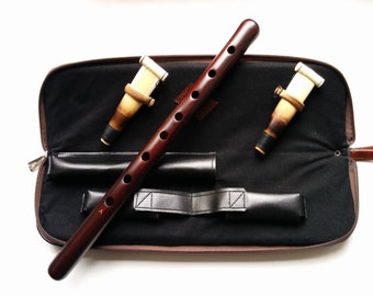 Professional Duduk Armenian, Duduk Key A, Apricot Wood, Professional 2 Reeds, Leather Case, Playing Instruction