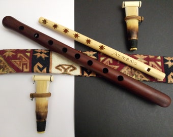 Armenian Duduk, Pro Duduk, Professional Duduk - 2 Reeds - Key A Duduk - National Case, free gift Flute and Playing Instruction