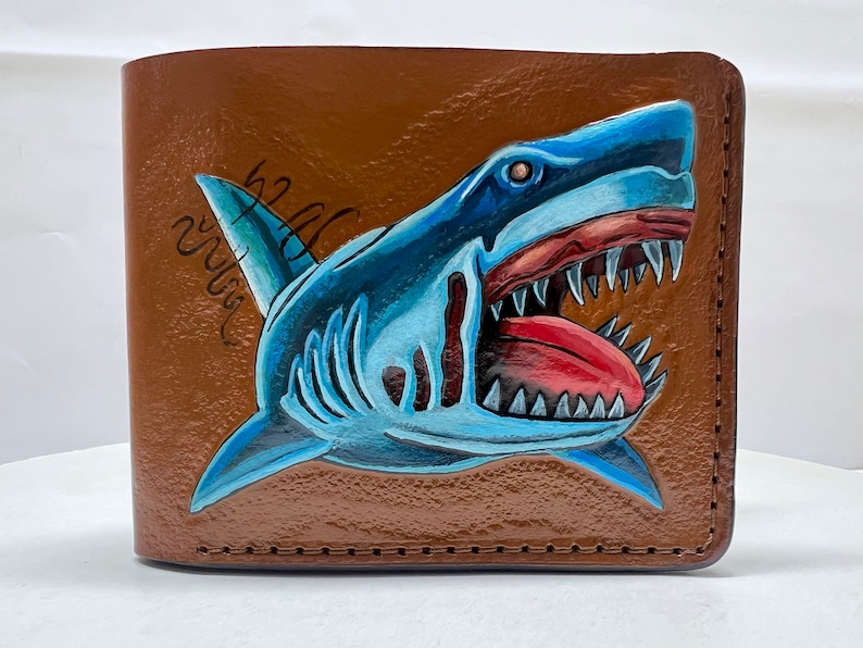 Shark Wallet, Killer Shark, Animal Wallet, 3D Genuine Leather Wallet ...