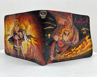 Sperheroes Wallet, Anime Wallet, 3D Genuine Leather, Hand Carved, Leather Carving, Biker Wallet, Carving Wallet