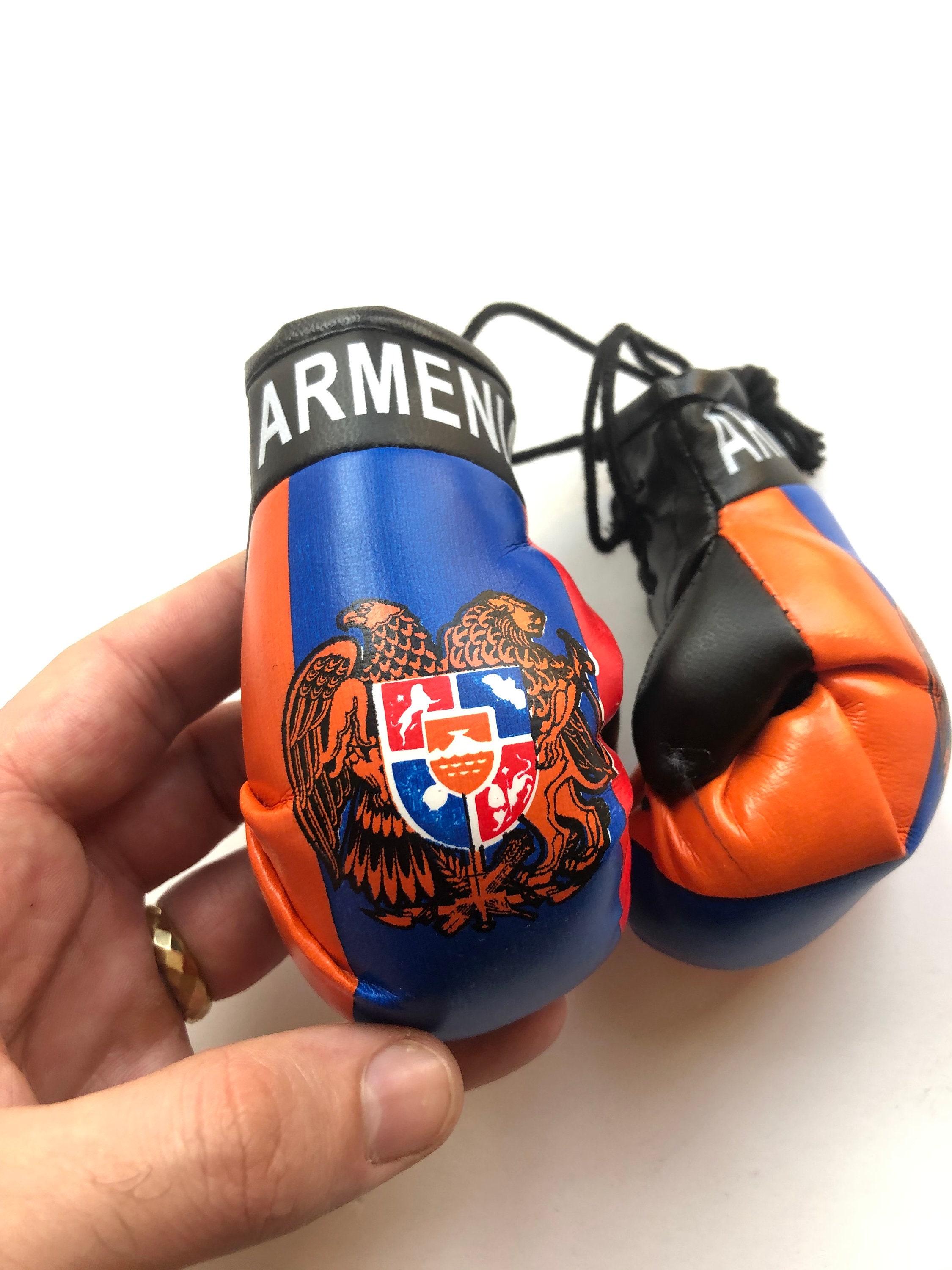 Armenische Mini-Boxhandschuhe für Auto, armenische Flagge und
